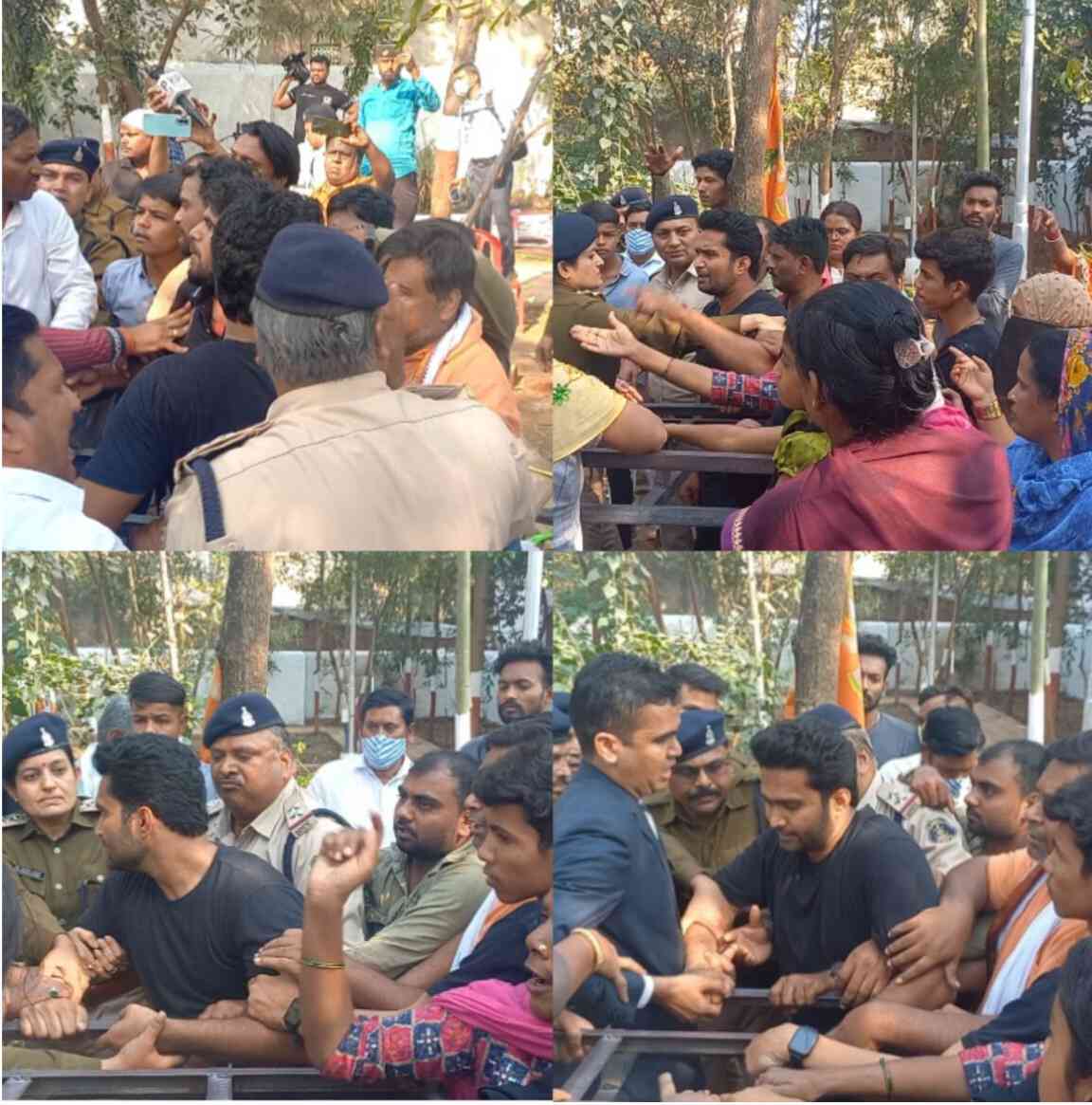 पूर्व प्रधानमंत्री की मूर्ति लगाने को लेकर जमकर बवाल, पत्थर लगने से आईपीएस प्रभात झा घायल, इलाका छावनी में तब्दील, देखें वीडियो
