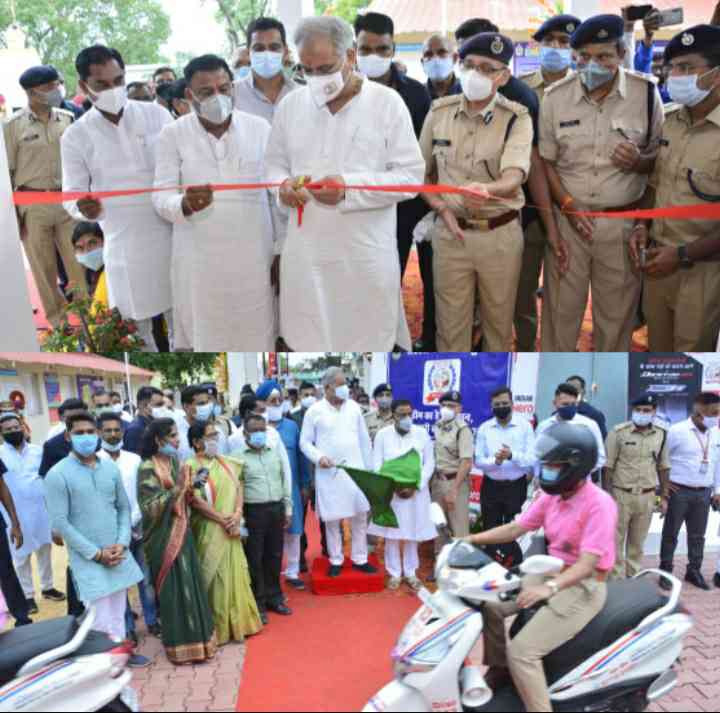 नवीन आदर्श थाना का मुख्यमंत्री ने किया लोकार्पण । 